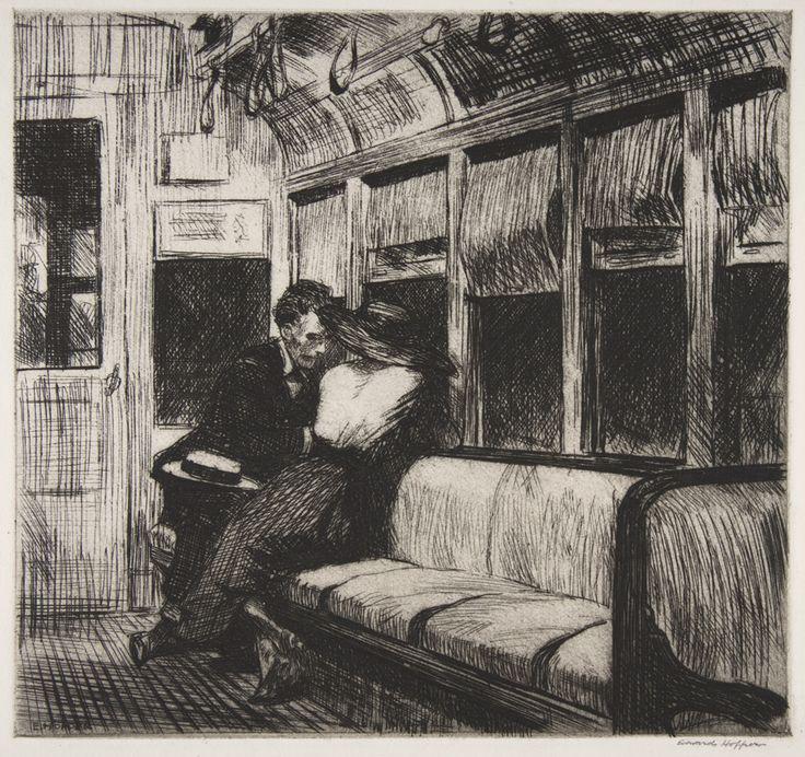 Πίνακας_0_Edward Hopper, Night on the El Train 1918
