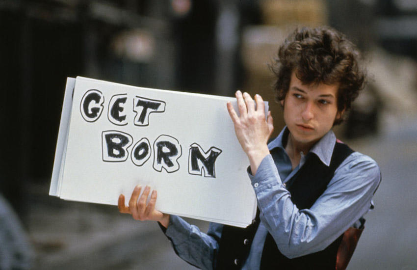 1965, London, England, UK --- American singer and songwriter Bob Dylan on the set of his music video . --- Image by © Tony Frank/Sygma/Corbis