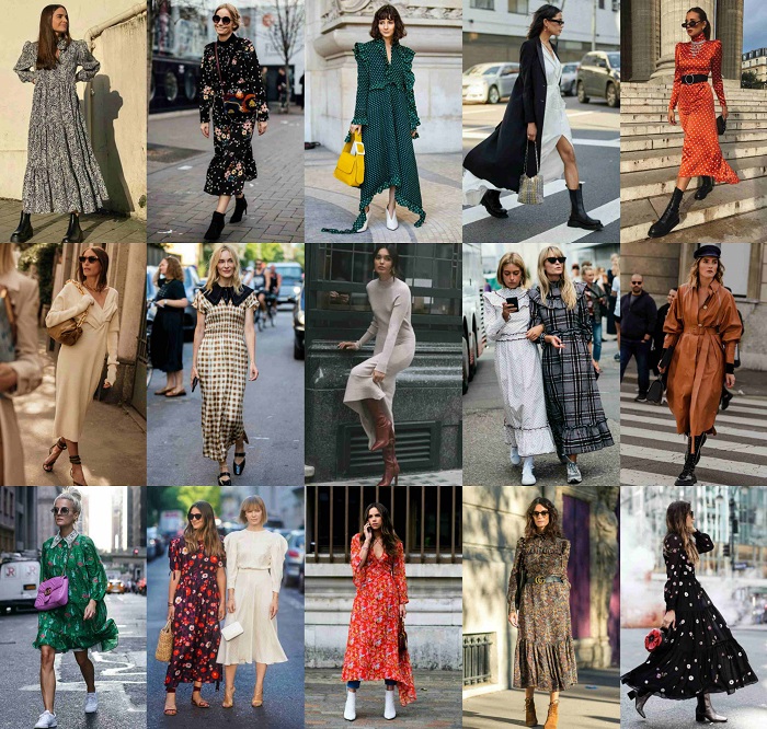Ιδέες street style για το φθινοπωρινό φόρεμα του 2020.
