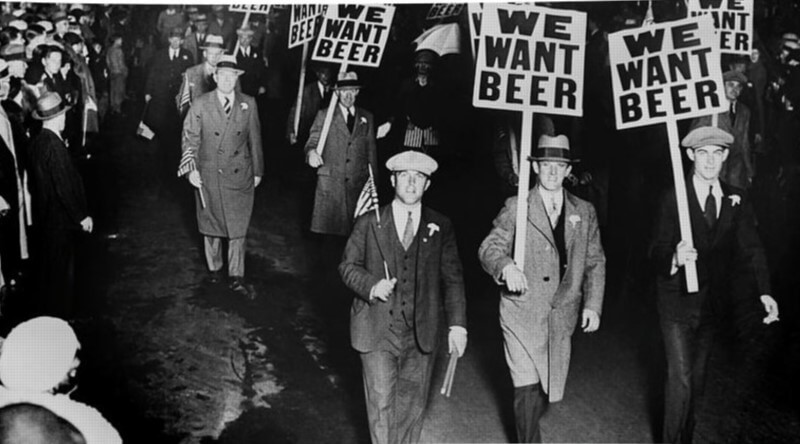 Κίνημα We Want Beer, κατά την διάρκεια της ποτοαπαγόρευσης. 