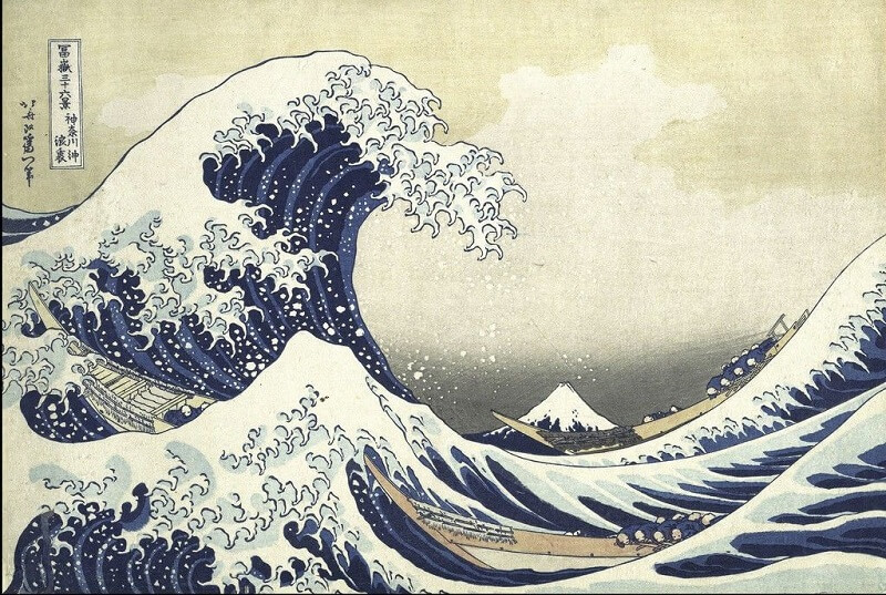 "Το Μεγάλο Κύμα έξω από την Καναγκάβα", Katsushika Hokusai (περ. 1830-1832) 