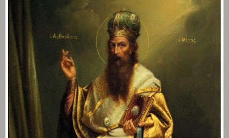 Ο Άγιος Βασίλης ήταν ένας από τους τρεις ιεράρχες, γεννήθηκε το 330 στη Νεοκαισάρεια του Πόντου. Ο ίδιος έγινε γνωστός κυρίως για τη φιλανθρωπία του.