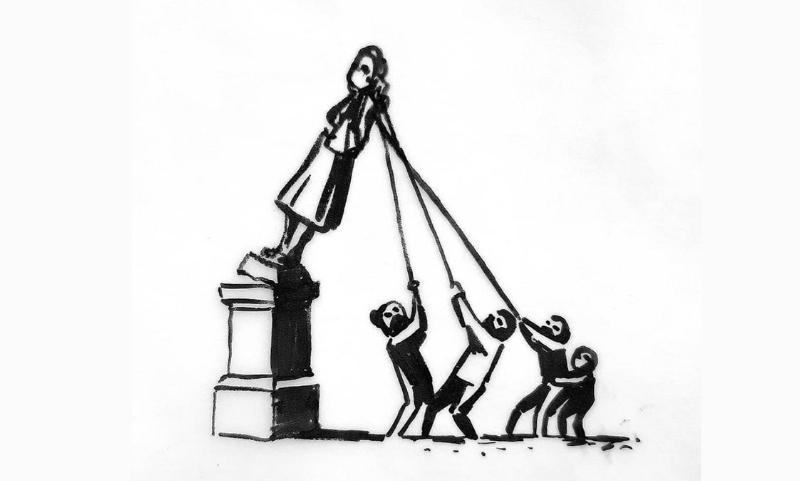 Το έργο του Μπάνκσι για τα αγάλματα των υποστηρικτών της δουλείας.