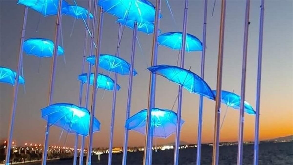 ομπρέλες φωτισμός