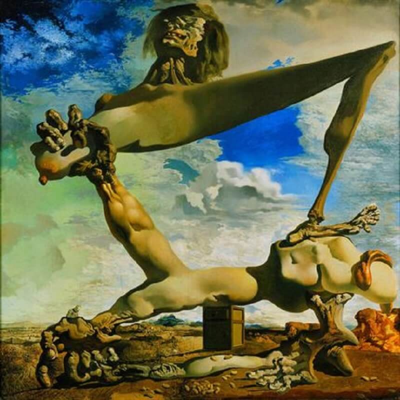 Μαλακή κατασκευή με βρασμένα φασόλια (Προμήνυμα εμφυλίου πολέμου), Salvador Dalí