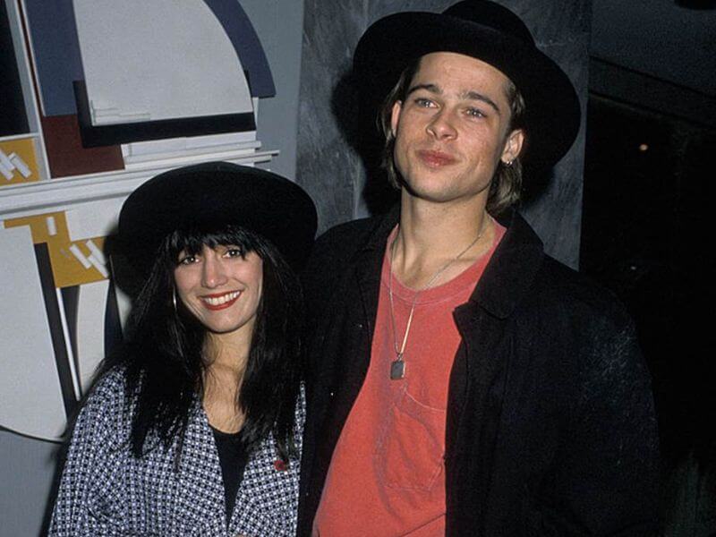 Φορώντας καπέλα με την πρώην αρραβωνιαστικιά Jill Schoelen το 1988.